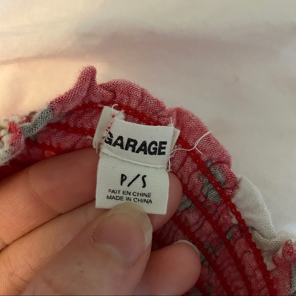 🍄GARAGE red floral tube top - Picture 7 of 8